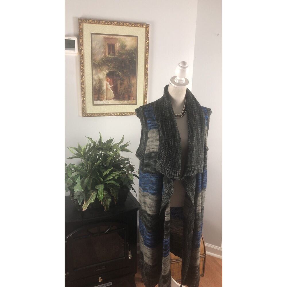 Cato Women Sweater Dress SPace Dye Sleeveless Open Stripped (18/20W)